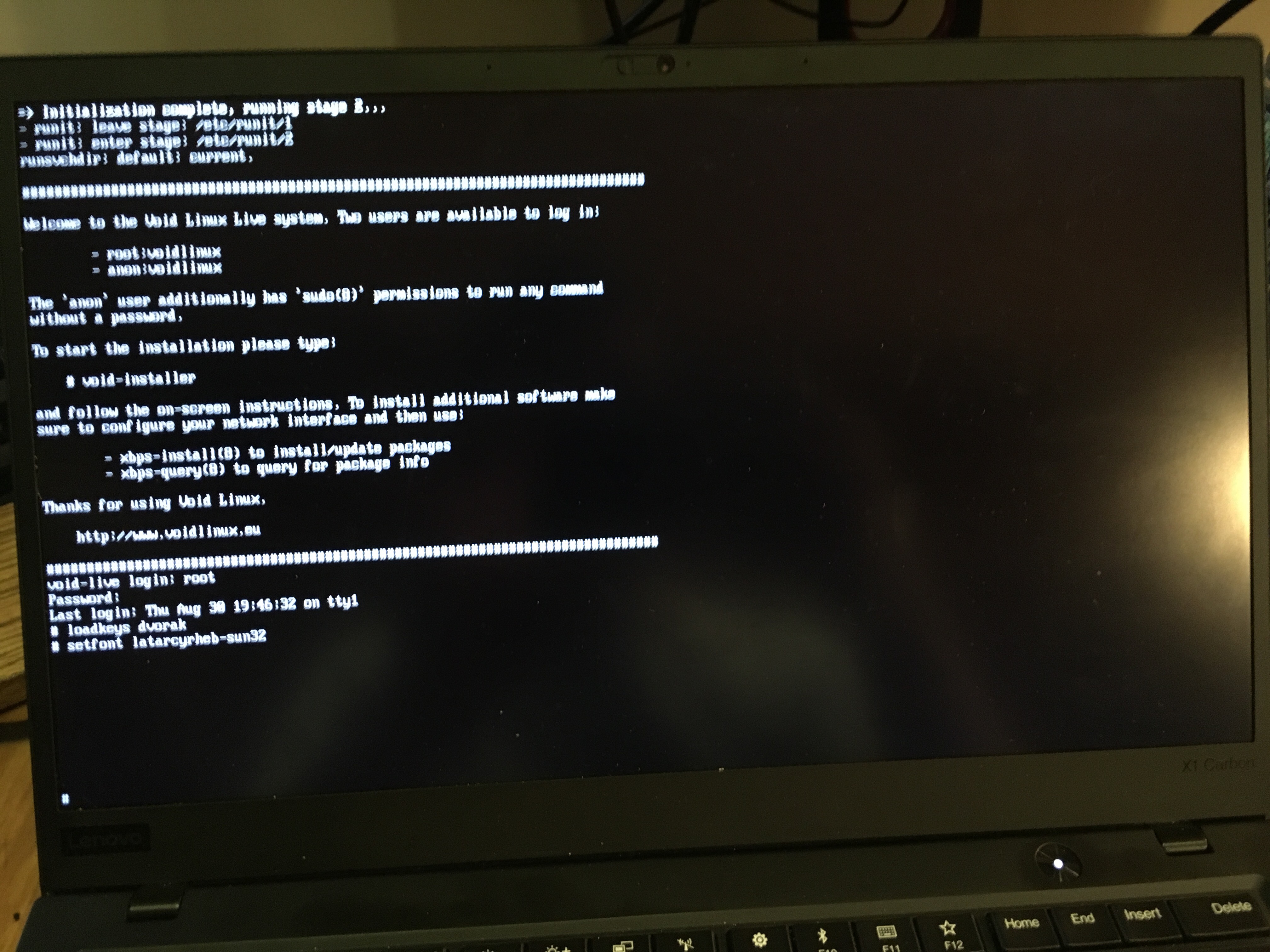 boot laptop from usb linux